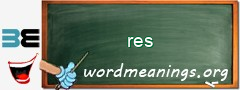 WordMeaning blackboard for res